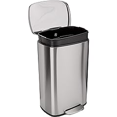 AmazonBasics Rectangle Soft Close Trash Can Review: Pros & Cons